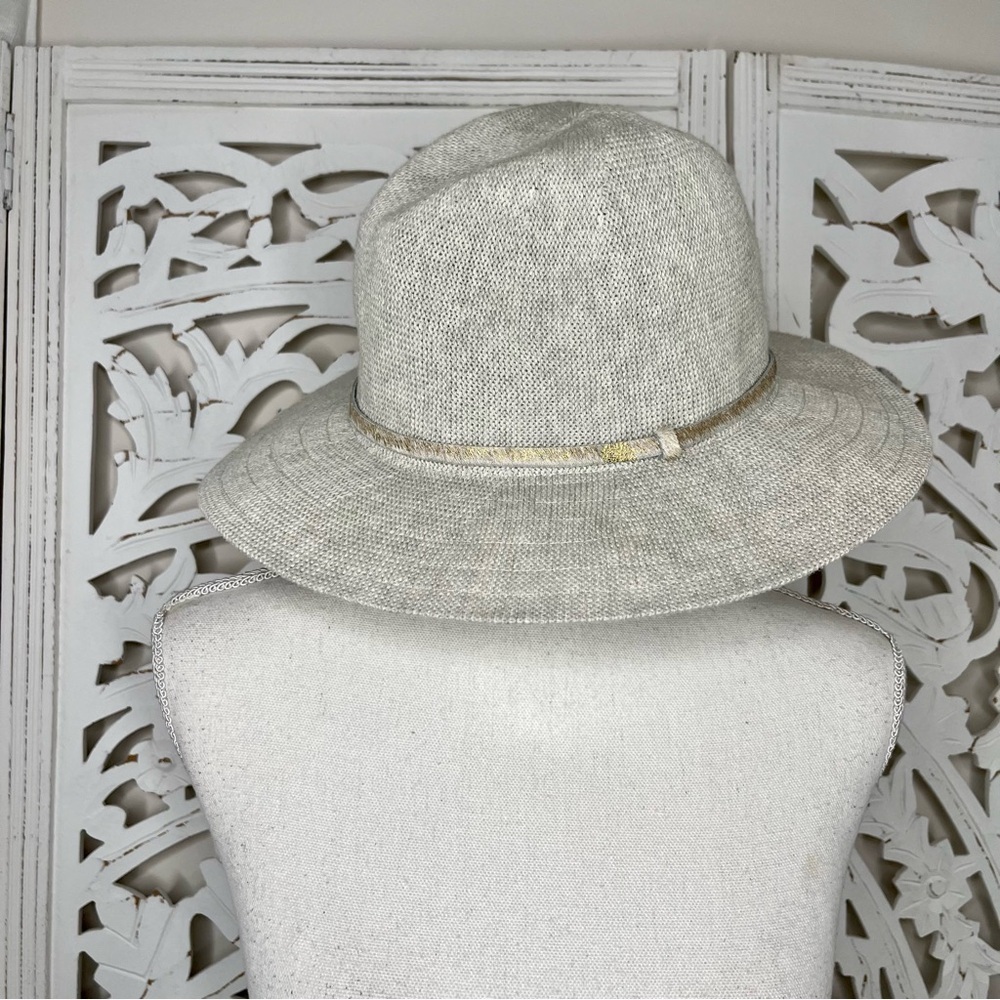 Anthropologie Wyeth Light Grey Panama Hat